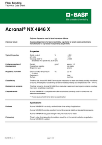 Thumbnail of document Technical datasheet - ACRONAL® NX 4846 X