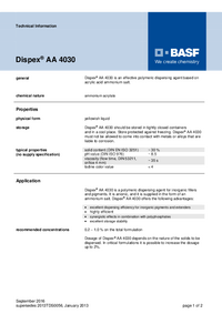 Thumbnail of document Technical datasheet - DISPEX® AA 4030