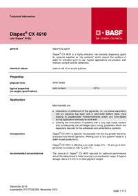 Thumbnail of document Technical datasheet - DISPEX® CX 4910