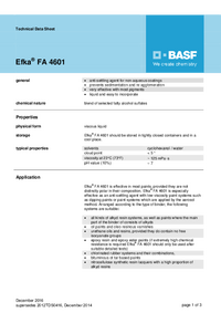 Thumbnail of document Technical datasheet - EFKA® FA 4601