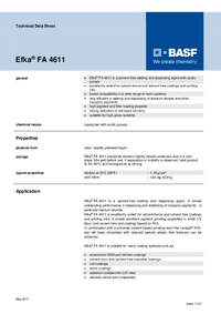 Thumbnail of document Technical datasheet - EFKA® FA 4611