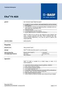 Thumbnail of document Technical datasheet - EFKA® FA 4620