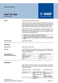 Thumbnail of document Technical datasheet - EFKA® PX 4320