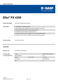 Thumbnail of document Technical datasheet - EFKA® PX 4350