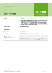 Thumbnail of document Technical datasheet - EFKA® RM 1920