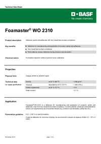 Thumbnail of document Technical datasheet - FOAMASTER® WO 2310