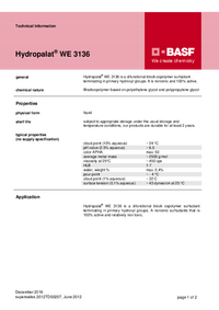 Thumbnail of document Technical datasheet - HYDROPALAT® WE 3136