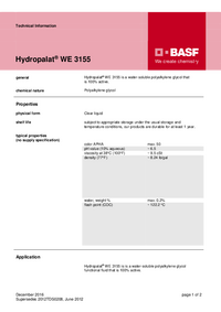 Thumbnail of document Technical datasheet - HYDROPALAT® WE 3155