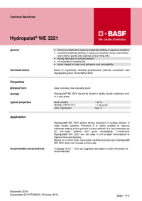 Thumbnail of document Technical datasheet - HYDROPALAT® WE 3221