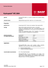 Thumbnail of document Technical datasheet - HYDROPALAT® WE 3694