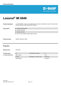 Thumbnail of document Technical datasheet - LOXANOL® MI 6840