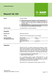 Thumbnail of document Technical datasheet - RHEOVIS® AS 1337