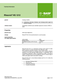 Thumbnail of document Technical datasheet - RHEOVIS® HS 1212