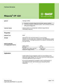 Thumbnail of document Technical datasheet - RHEOVIS® VP 1231