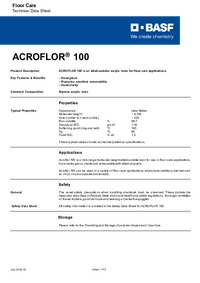 Thumbnail of document Technical datasheet - ACROFLOR® 100