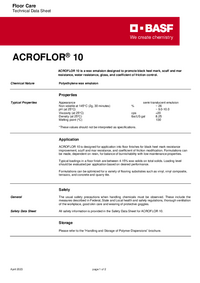 Thumbnail of document Technical datasheet - ACROFLOR® 10