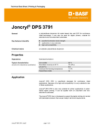 Thumbnail of document Technical datasheet - JONCRYL® DPS 3791