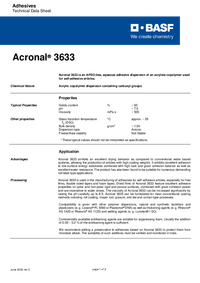 Thumbnail of document Technical datasheet - ACRONAL® 3633 NA