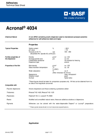 Thumbnail of document Technical datasheet - ACRONAL® 4034