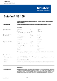 Thumbnail of document Technical datasheet - BUTOFAN® NS 166