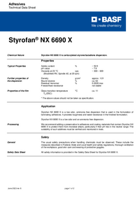 Thumbnail of document Technical datasheet - STYROFAN® NX 6690 X