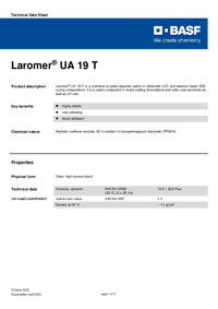 Thumbnail of document Technical datasheet - LAROMER® UA 19 T