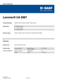 Thumbnail of document Technical datasheet - LAROMER® UA 8987