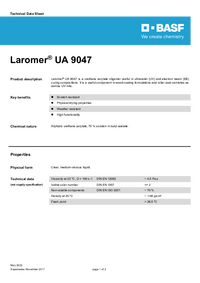 Thumbnail of document Technical datasheet - LAROMER® UA 9047