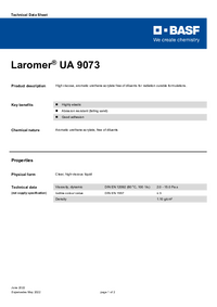 Thumbnail of document Technical datasheet - LAROMER® UA 9073