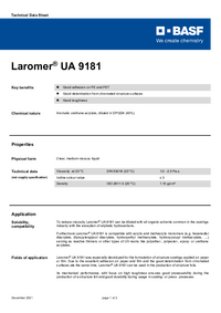 Thumbnail of document Technical datasheet - LAROMER® UA 9181