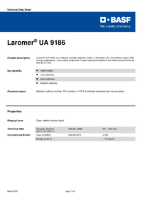 Thumbnail of document Technical datasheet - LAROMER® UA 9186