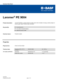 Thumbnail of document Technical datasheet - LAROMER® PE 9004