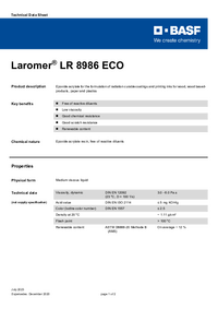 Thumbnail of document Technical datasheet - LAROMER® LR 8986 ECO