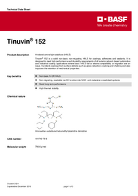 Thumbnail of document Technical datasheet - TINUVIN® 152