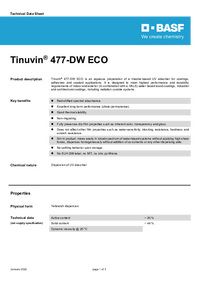 Thumbnail of document Technical datasheet - TINUVIN® 477 DW ECO