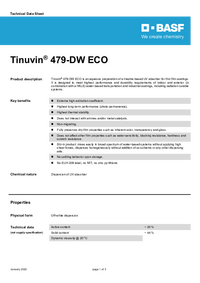 Thumbnail of document Technical datasheet - TINUVIN® 479 DW ECO