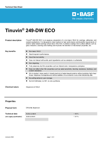 Thumbnail of document Technical datasheet - TINUVIN® 249 DW ECO