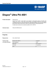 Thumbnail of document Technical datasheet - DISPEX® ULTRA PA 4501