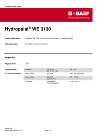 Thumbnail of document Technical datasheet - HYDROPALAT® WE 3130