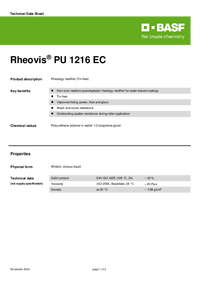 Thumbnail of document Technical datasheet - RHEOVIS® PU 1216 EC