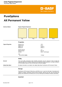 Thumbnail of document Technical datasheet - PureOptions® AX Permanent Yellow
