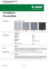 Thumbnail of document Technical datasheet - PureOptions® B Lamp Black