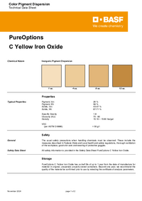 Thumbnail of document Technical datasheet - PureOptions® C Yellow Iron Oxide