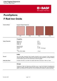 Thumbnail of document Technical datasheet - PureOptions® F Red Iron Oxide