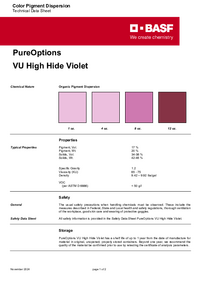 Thumbnail of document Technical datasheet - PureOptions® VU High Hide Violet