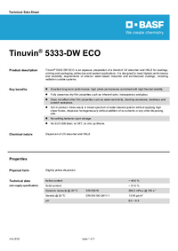 Thumbnail of document Technical datasheet - TINUVIN® 5333 DW ECO