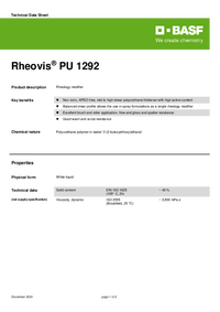 Thumbnail of document Technical datasheet - RHEOVIS® PU 1292