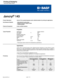 Thumbnail of document Technical datasheet - JONCRYL® 143