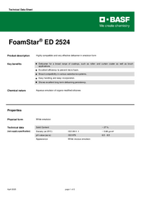 Thumbnail of document Technical datasheet - FOAMSTAR® ED 2524
