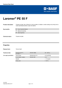 Thumbnail of document Technical datasheet - LAROMER® PE 55 F